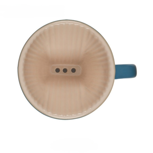 Deep Teal Pour Over Coffee Maker Cone & 2 Heritage Mugs Le Creuset RETIRED COLOR - Picture 12 of 12